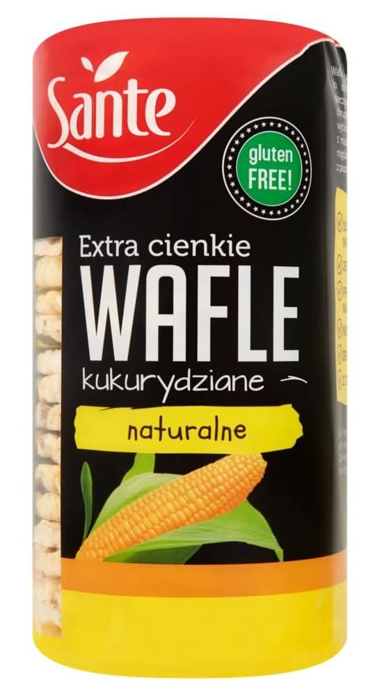 Sante Extra cienkie wafle kukurydziane naturalne 120 g