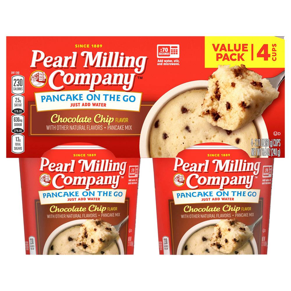 Pearl Milling Company On the Go Pancake Mix, Chocolate Chip (2.11 oz, 4 ct)