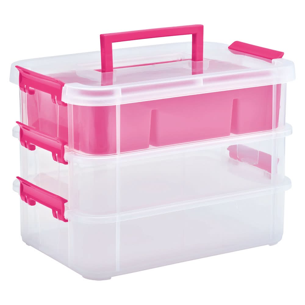 KIRKTON HOUSE Stackable Storage Box w/ Handle - Violet