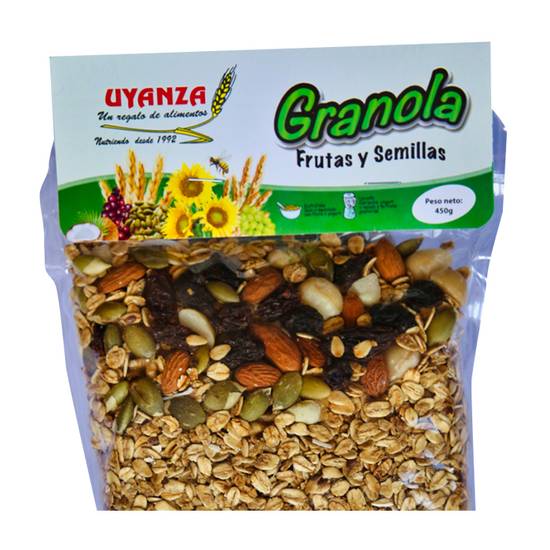 Granola Con Fruta Y Semilla Uyanza 450 Gr