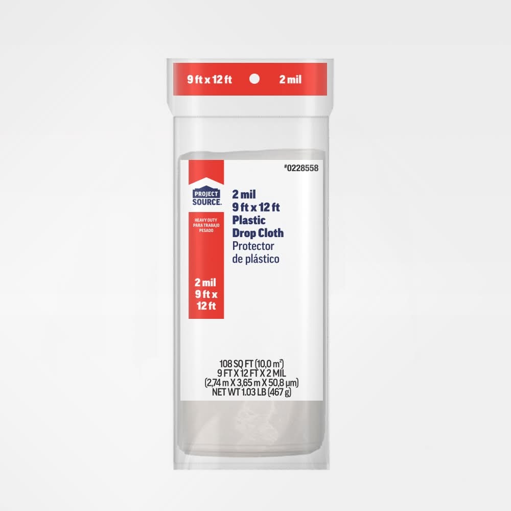 Project Source 9-ft x 12-ft Clear 2-mil Medium-duty Plastic sheeting