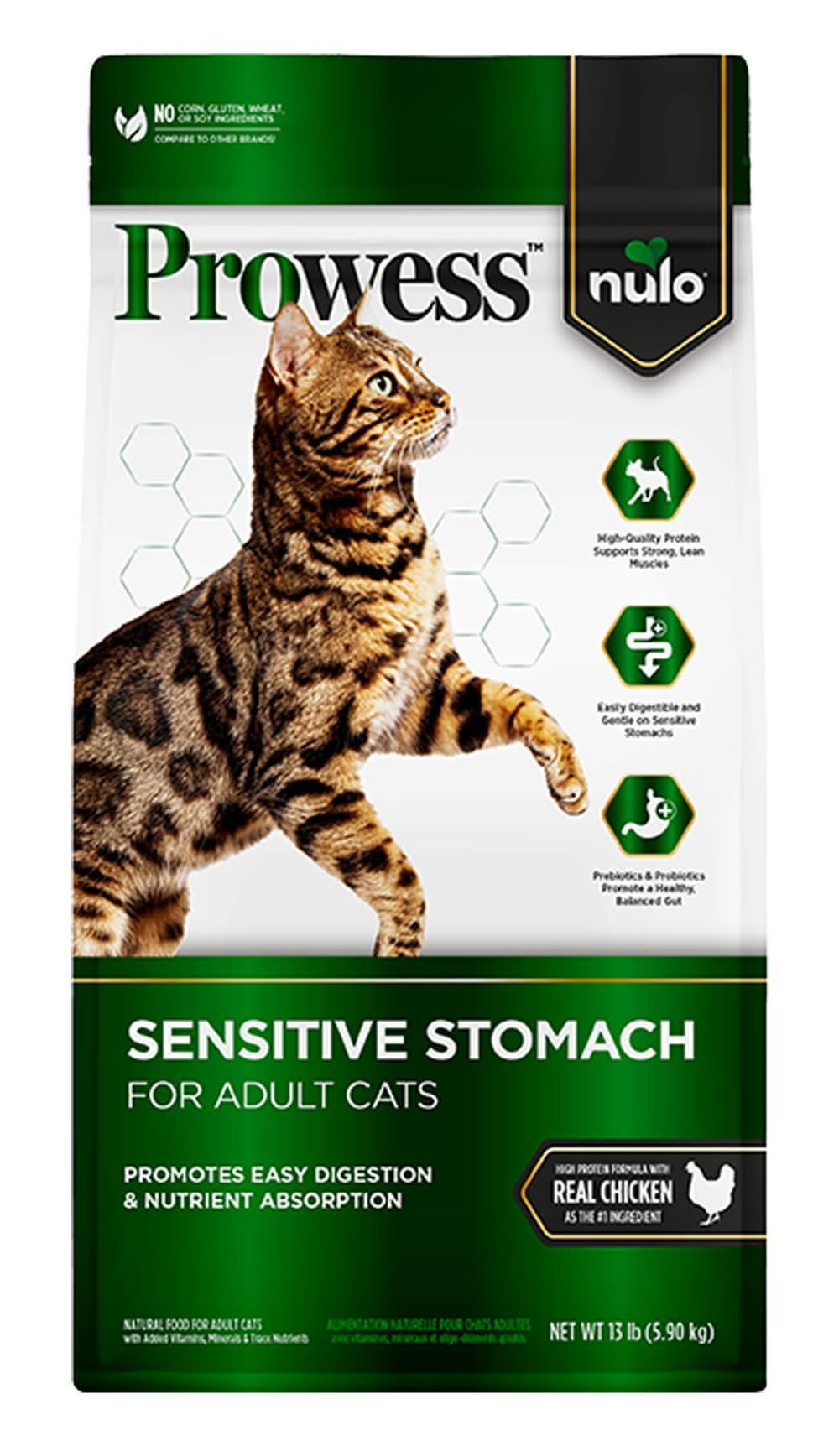 Nulo Prowess Sensitive Stomach Adult Cat Dry Food - Natural, Chicken (Flavor: Chicken, Size: 13 Lb)
