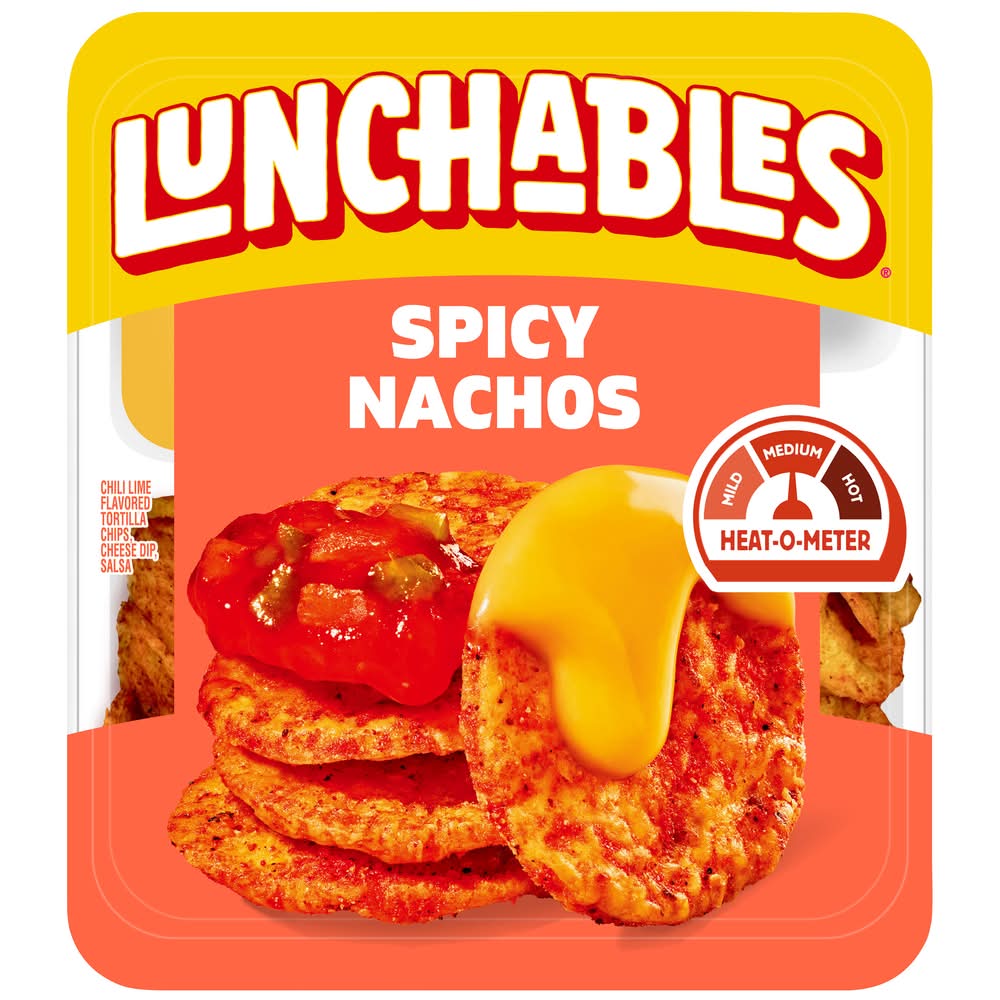 Lunchables Spicy Nachos Chips Cheese Dip Salsa, Chili Lime (4.4 oz)