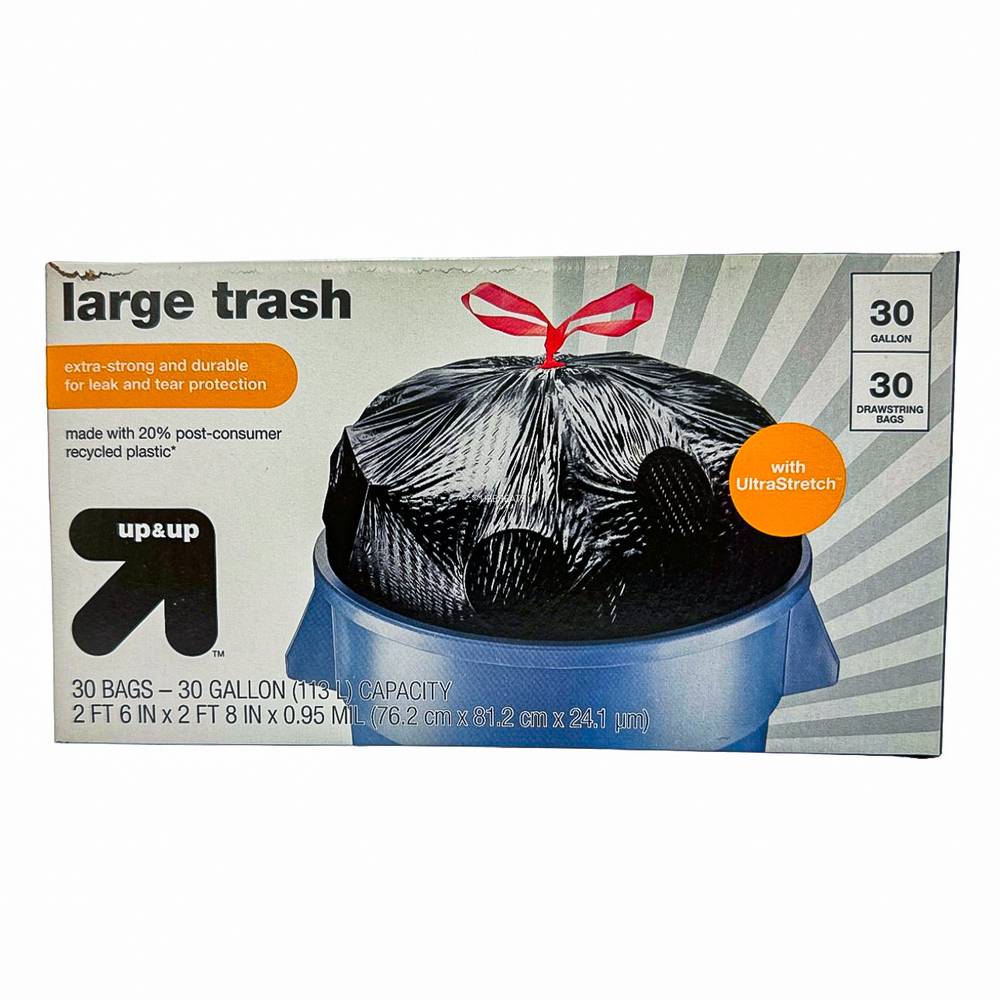 up&up Large Drawstring Trash Bags (30 ct)