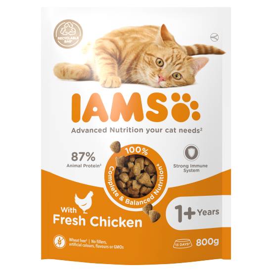 Iams For Vitality Adult Cat Food (fresh chicken )