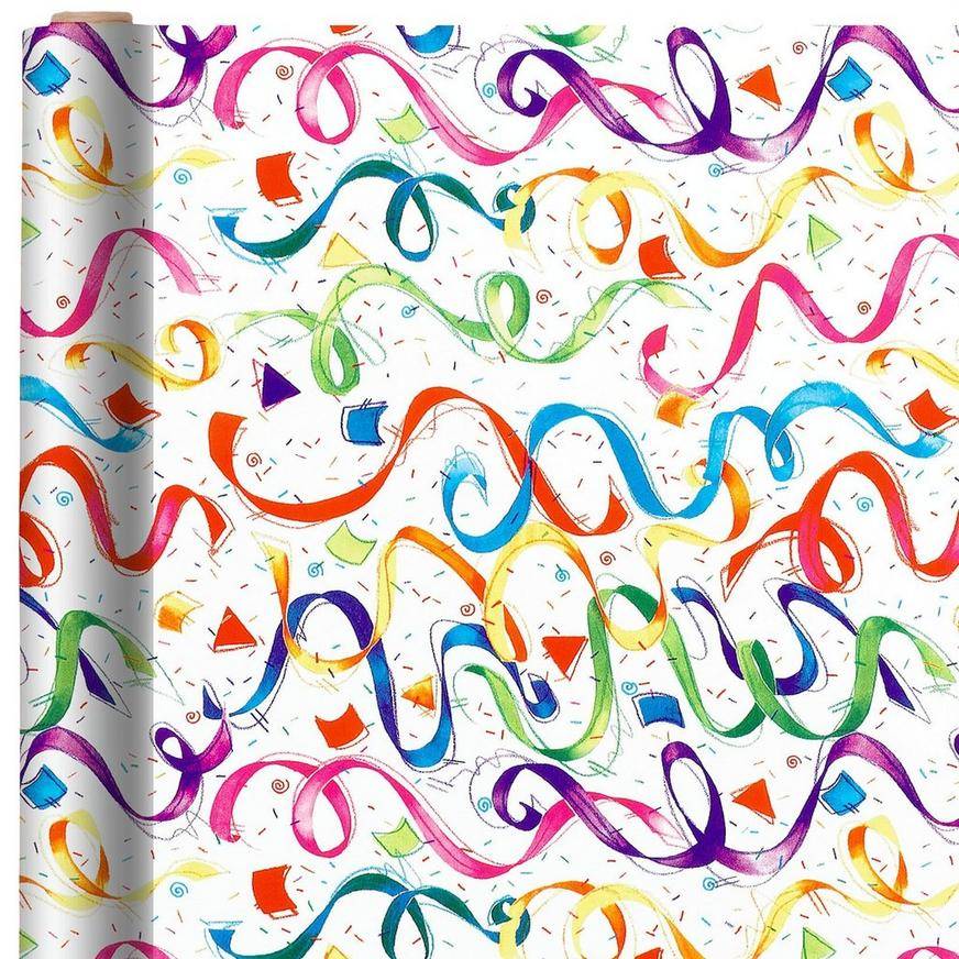 Jumbo Confetti Streamer Gift Wrap