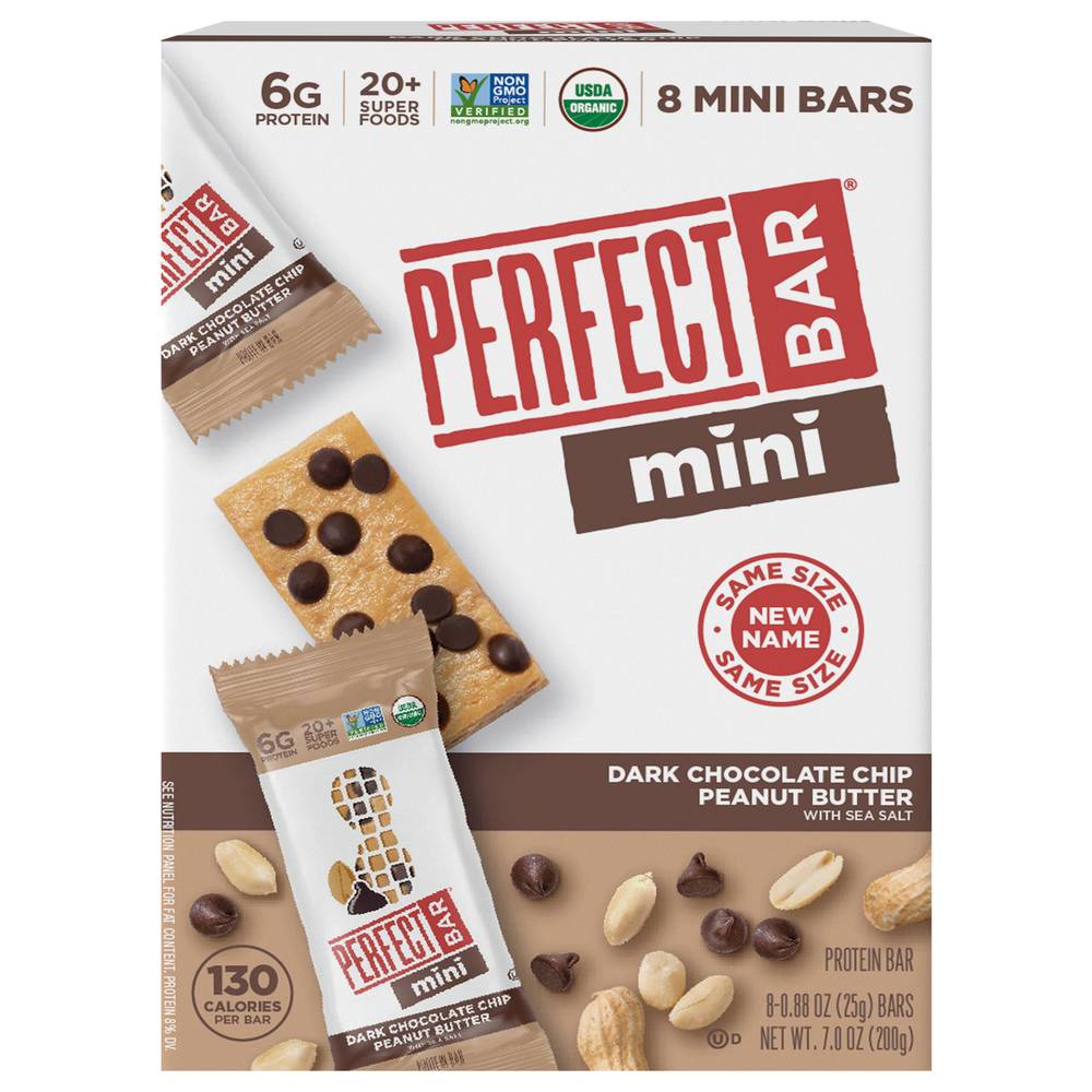 Perfect Bar Dark Chocolate Chip Peanut Butter With Sea Salt Protein Bar (8 ct)