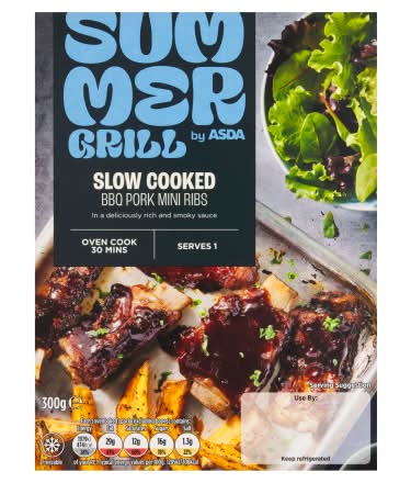 Asda - ASDA Summer Grill Slow Cooked Bbq Pork Mini Ribs (300g ...