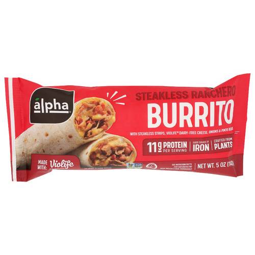 Alpha Foods Steak Ranchero Vegan Burrito