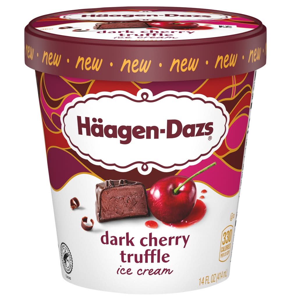 Häagen-Dazs Ice Cream, Dark Cherry Truffle (14 fl oz)