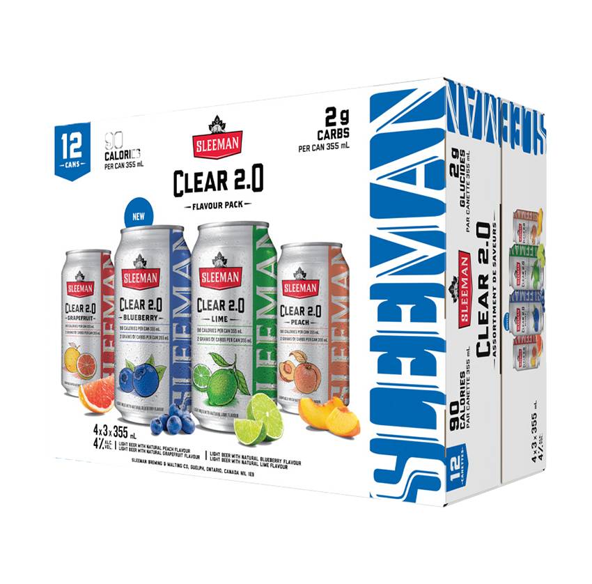 Sleeman Clear 2.0 Flavour Pack  (12 Cans, 355ml)