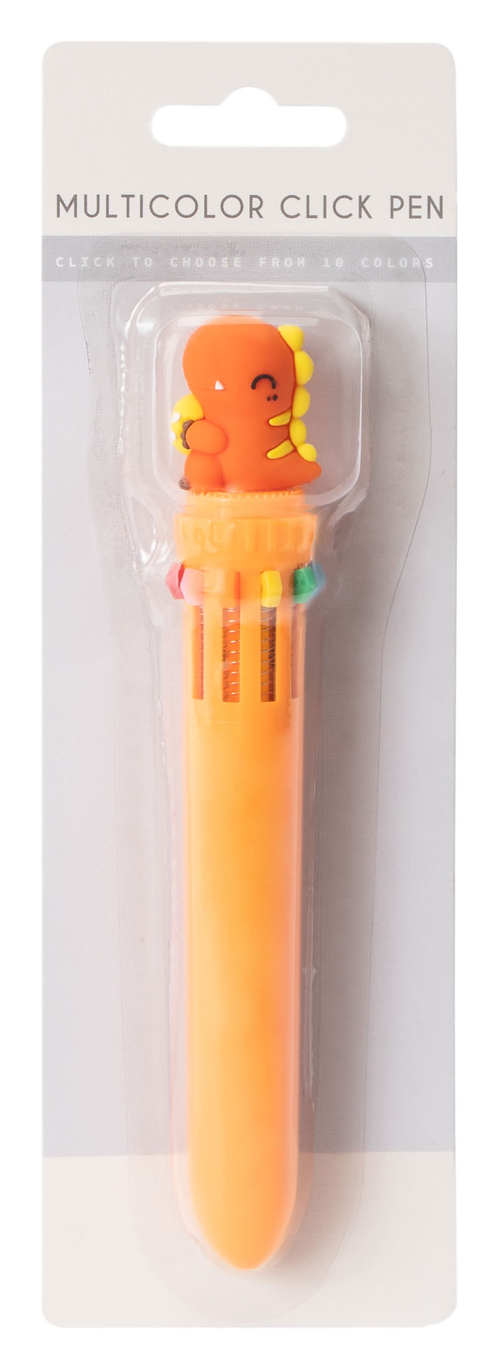 Novelty Multicolor Click Pen 5.96in Orange