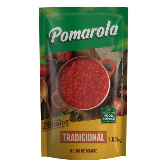 Pomarola molho de tomate tradicional (1,2kg)