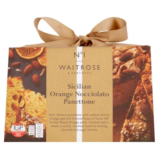 Waitrose & Partners No1 Sicilian Orange Nocciolato Panettone (750g)