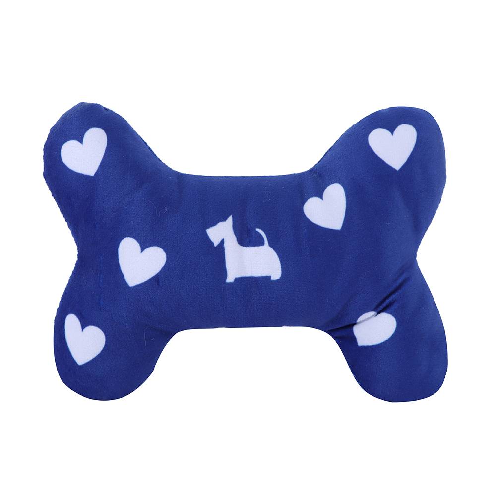 Juguete Para Mascotas Tipo Hueso 100% Poliéster Azul 20x13 cm