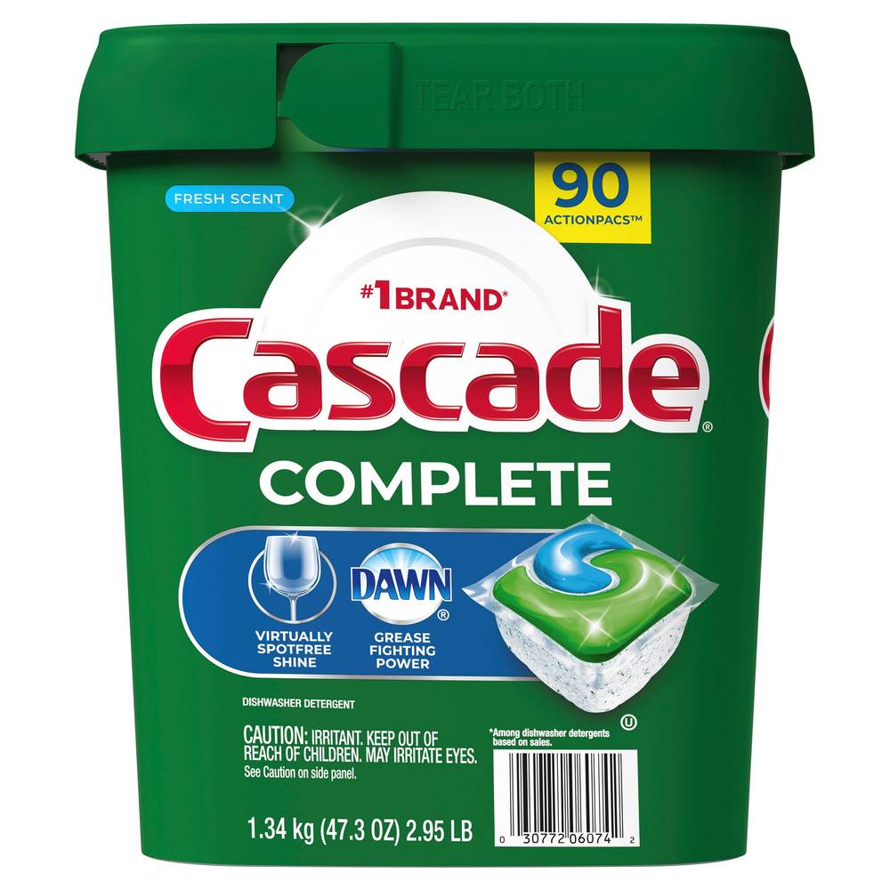 Cascade Complete Dishwasher Detergent (90 ct)