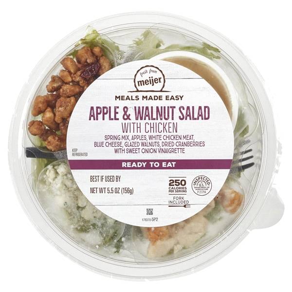 Fresh From Meijer Apple & Walnut Salad With Chicken Salad Bowl (5.5 oz)