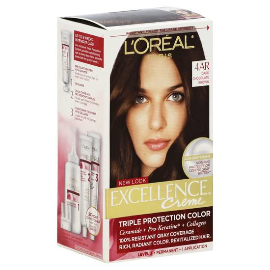 Excellence L'oreal Triple Protection 4ar Dark Chocolate Brown Hair Color