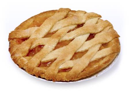 Lattice Peach Fruit Pie Peach Lattice Fruit Pie, 8", Serves 6