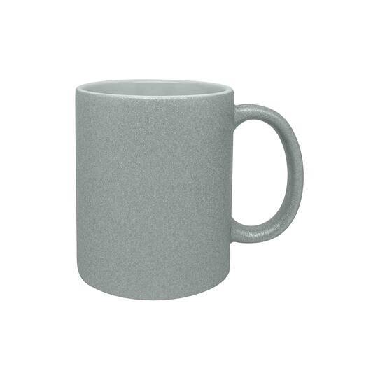 11.8Oz. Silver Glitter Ceramic Sublimation Mug By Make Market