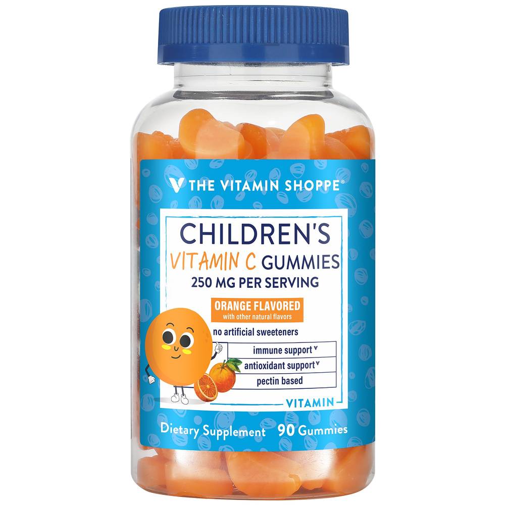 Children’S Vitamin C Gummies – Immune & Antioxidant Support – 250 Mg – Orange (90 Gummies)