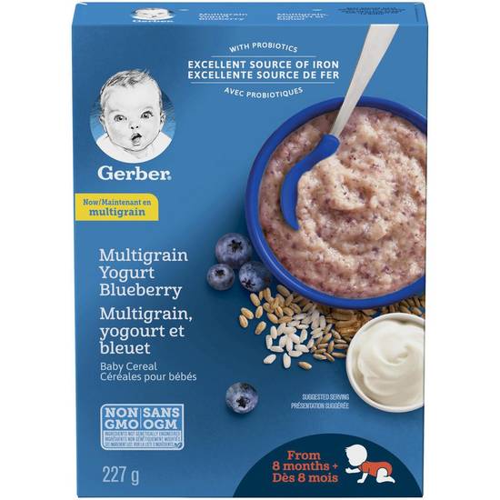 Gerber Wheat Yogurt and Blueberry Baby Cereal (227 g)