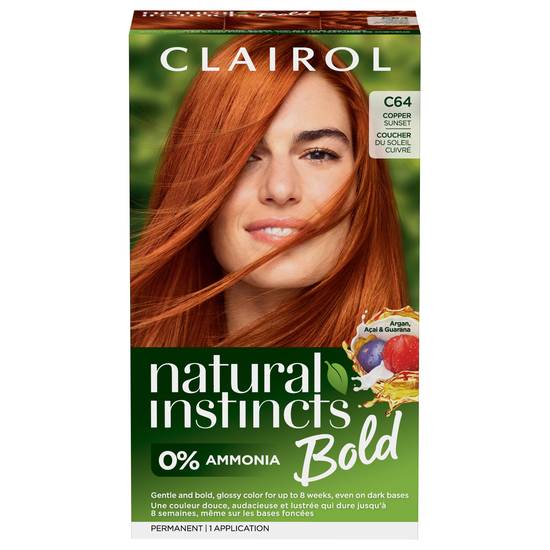 Clairol Natural Instincts Bold Copper Sunset C64 Permanent Hair Color