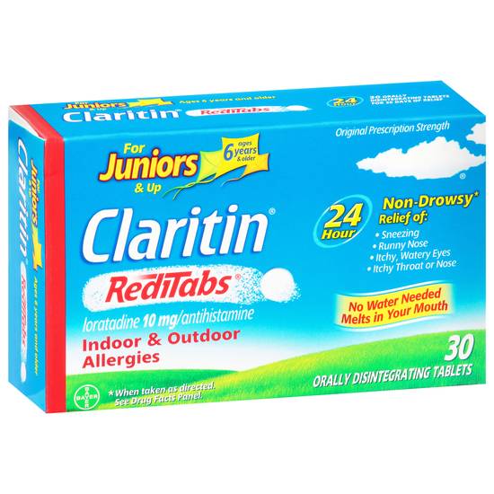 Claritin Juniors Loratadine 10 mg Allergy Relief Reditabs