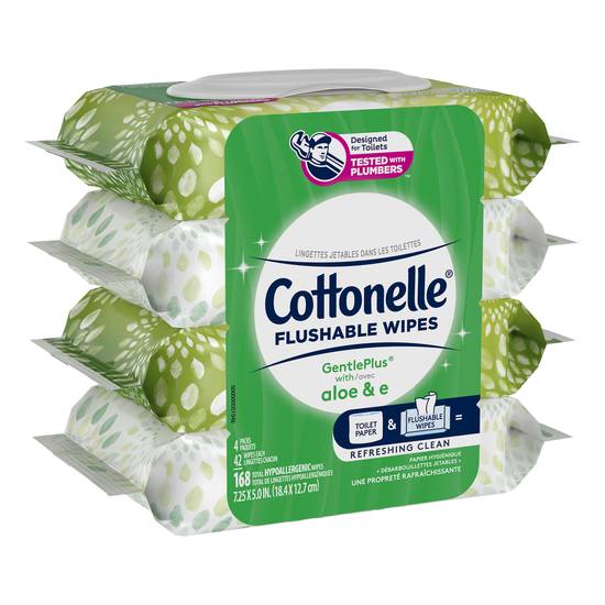 Cottonelle Gentle Plus Flushable Wipes (4 ct)