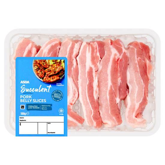 Asda Succulent Pork Belly Slices 500g