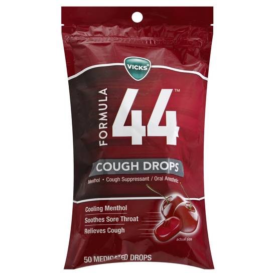 Vicks Formula 44 Medicated Drops Cough Drops (50 ct)
