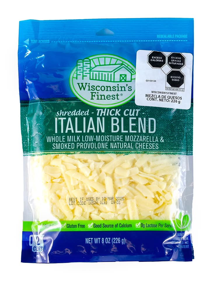 Wisconsin's Finest · Mezcla italiana de queso rallado de corte grueso (226 g)