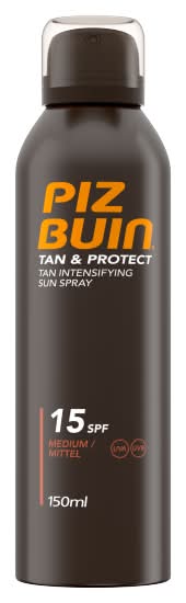 Piz Buin Tan & Protect Intensifying Sun Cream Spray Spf15 (150ml)