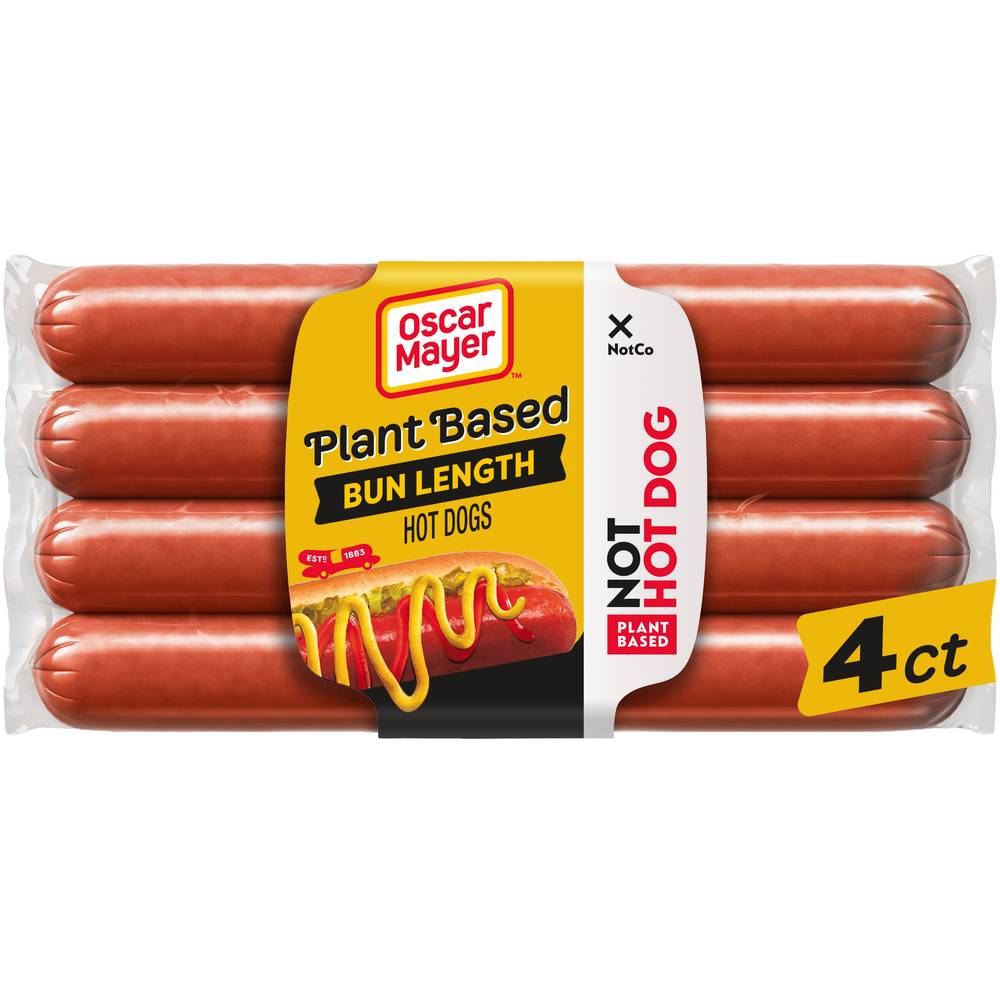 Oscar Mayer Bun Length Plant-Based Not Hotdog (7.5 oz, 4 ct)