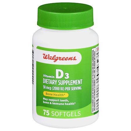 Walgreens Vitamin D3 50 Mcg (2000 iu) (75 ct)