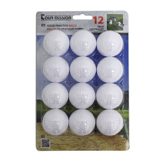 Tour Mission Solid Practice Golf Balls (12 units)