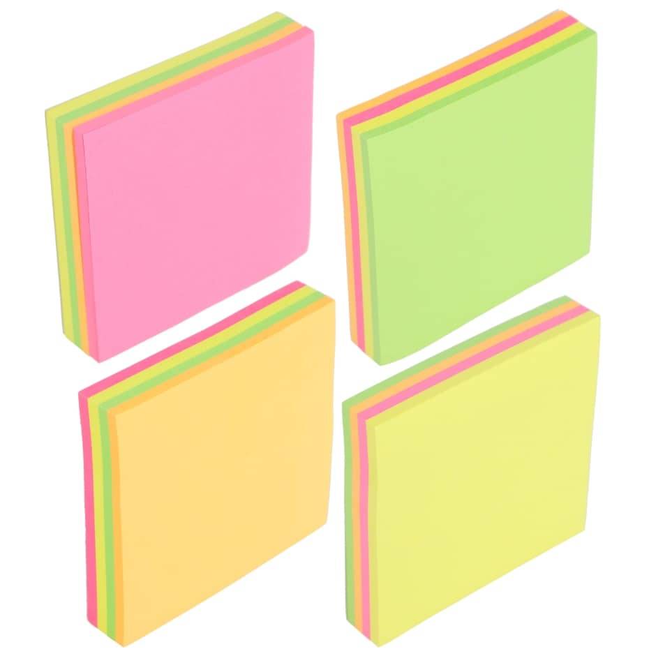 Happy Notes Sticky Notes, 3x3 in, Neon (150 ct)