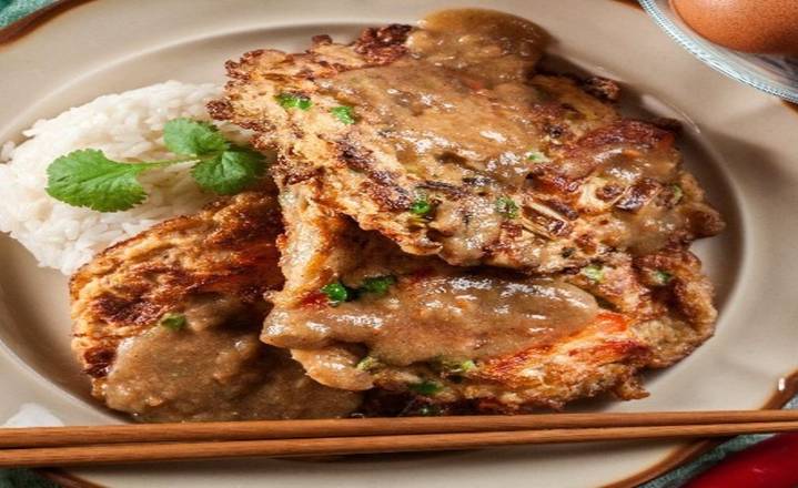 E2.Roast Pork Egg Foo Young-叉烧蓉蛋