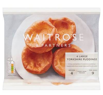 Waitrose Frozen Large Yorkshire Puddings (4 ct)