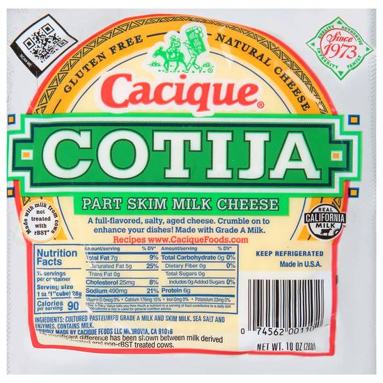 Cacique Cotija Part Skim Milk Cheese