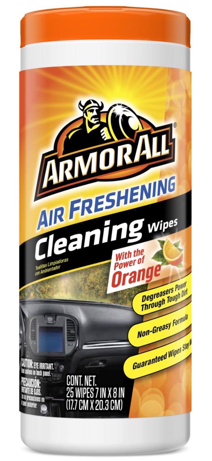 Armor All Multi-Surface Air Freshening Cleaner Wipes Orange Scent 25 Ct
