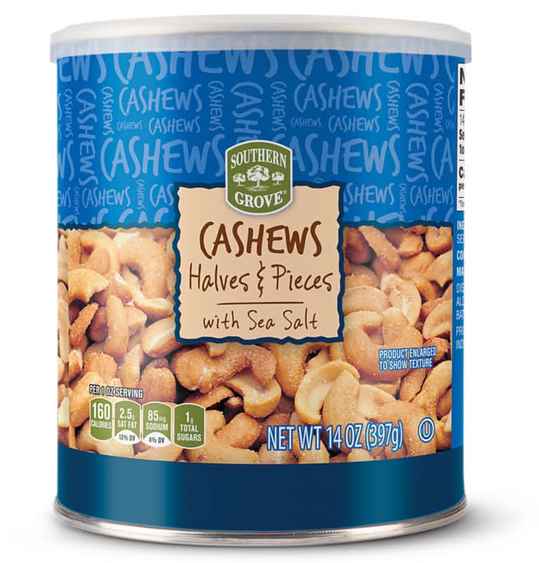 Southern Grove Halves & Pieces Cashews, Sea Salt (14 oz)
