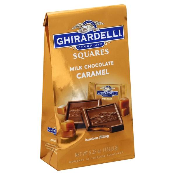 Ghirardelli, Milk Chocolate, Caramel, Squares