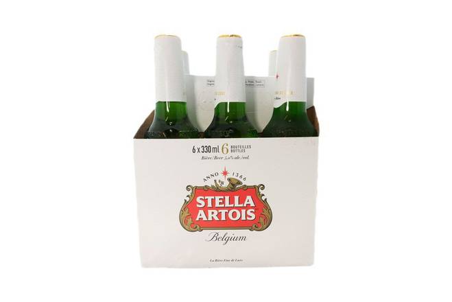 Stella Artois Belgian Beer Bottles (6 ct, 330 ml)