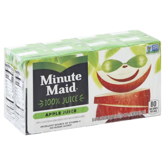 Minute Maid 100% Apple Juice (8 ct, 6 fl oz)