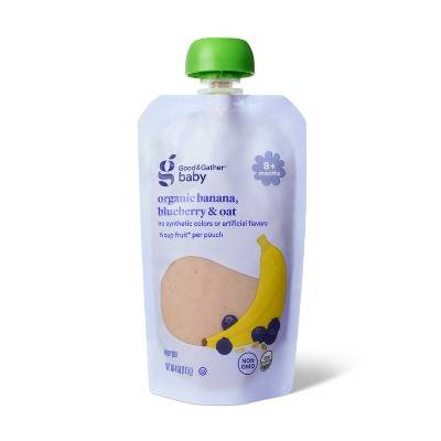 Good & Gather Organic Banana Blueberry Oat Baby Food Pouch