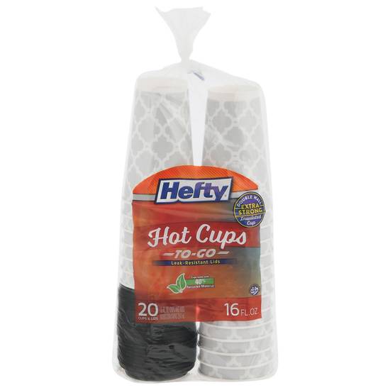 Hefty Disposable Hot Cups With Lids (20 ct)