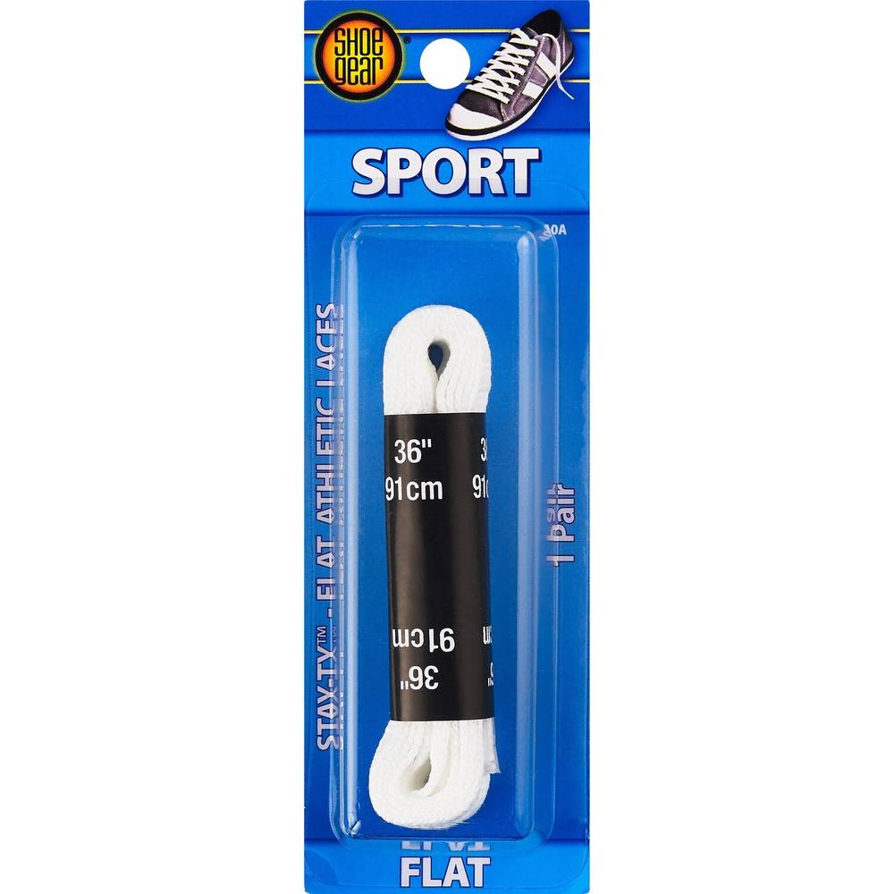 Shoe Gear Flat Athletic Laces 36 Inches White