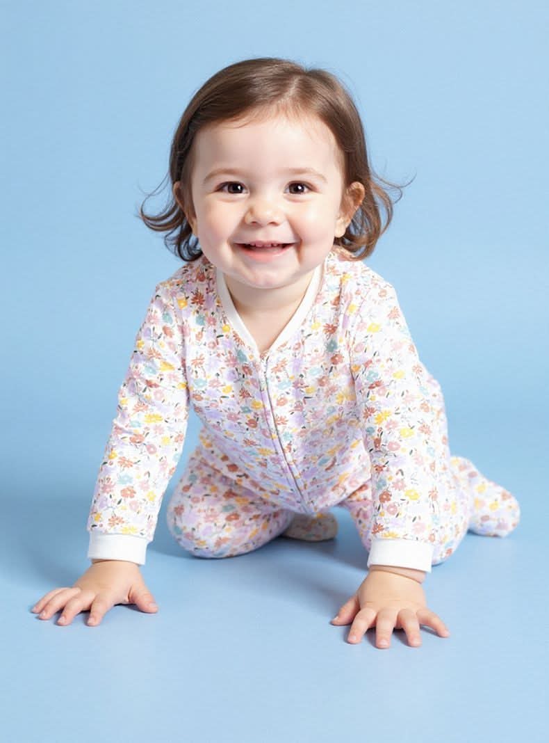 Tribu Pijama Enterito Mini Estampado con Cierre natural 18m