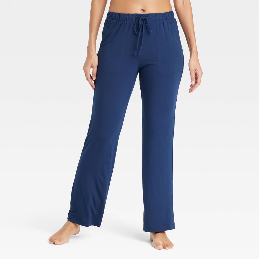 Auden Cloud Knit Pajama Pants, Women, XL, Navy Blue
